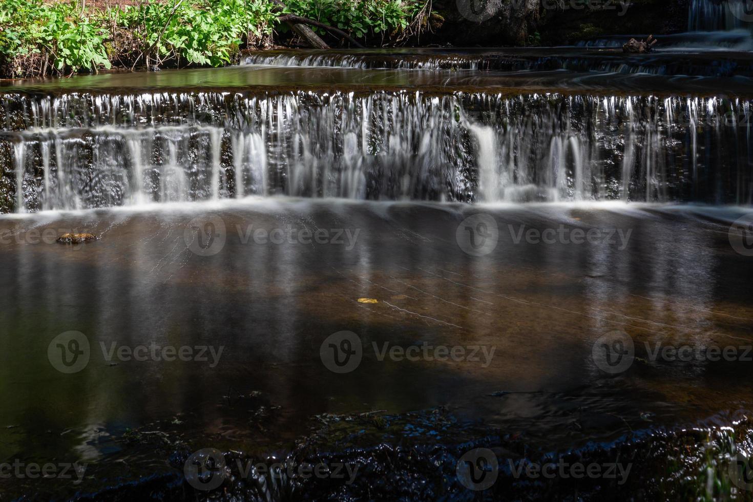 Treppoja waterfall in summer photo