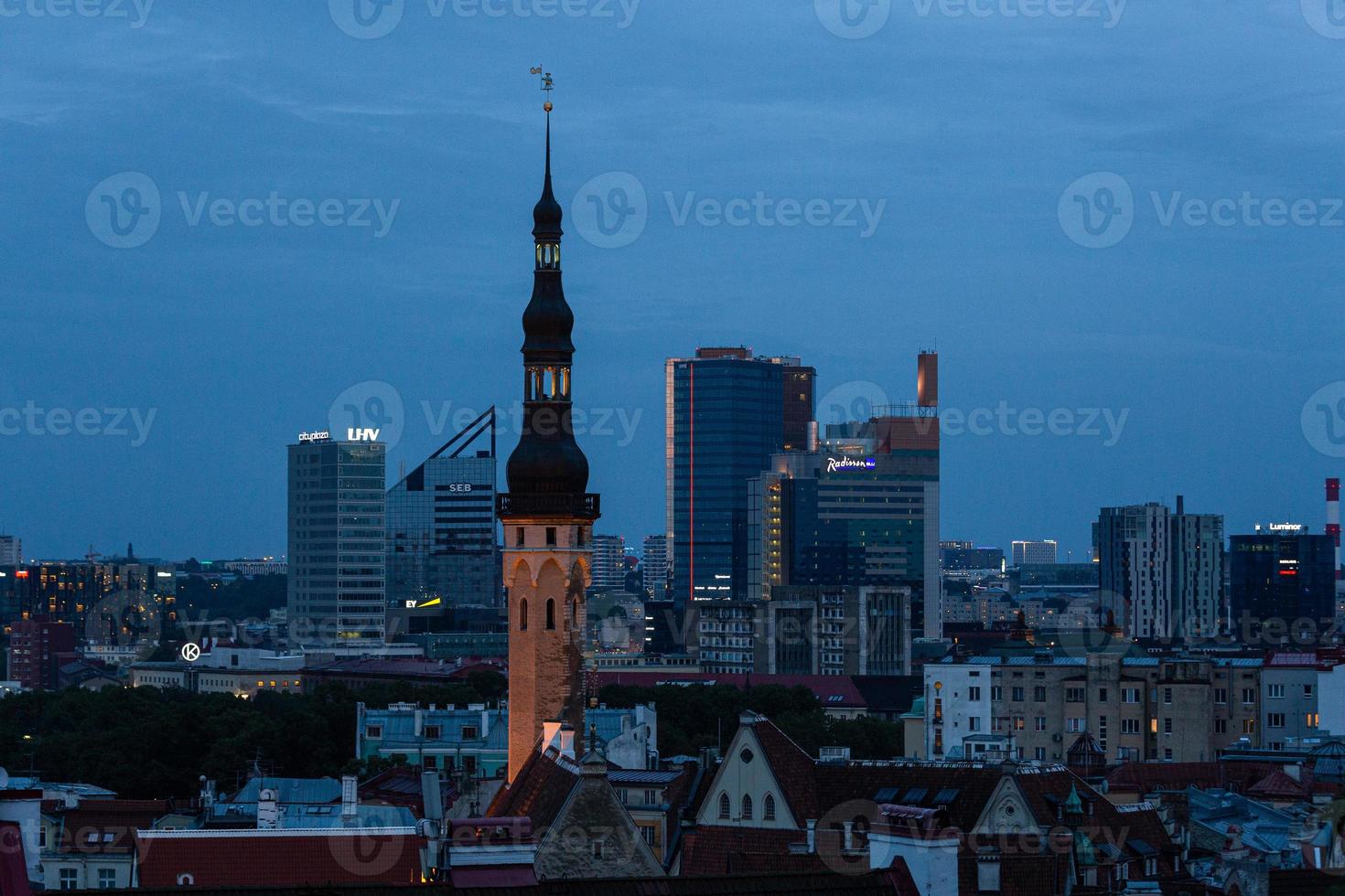 Landscapes of Tallinn in the evening hours photo