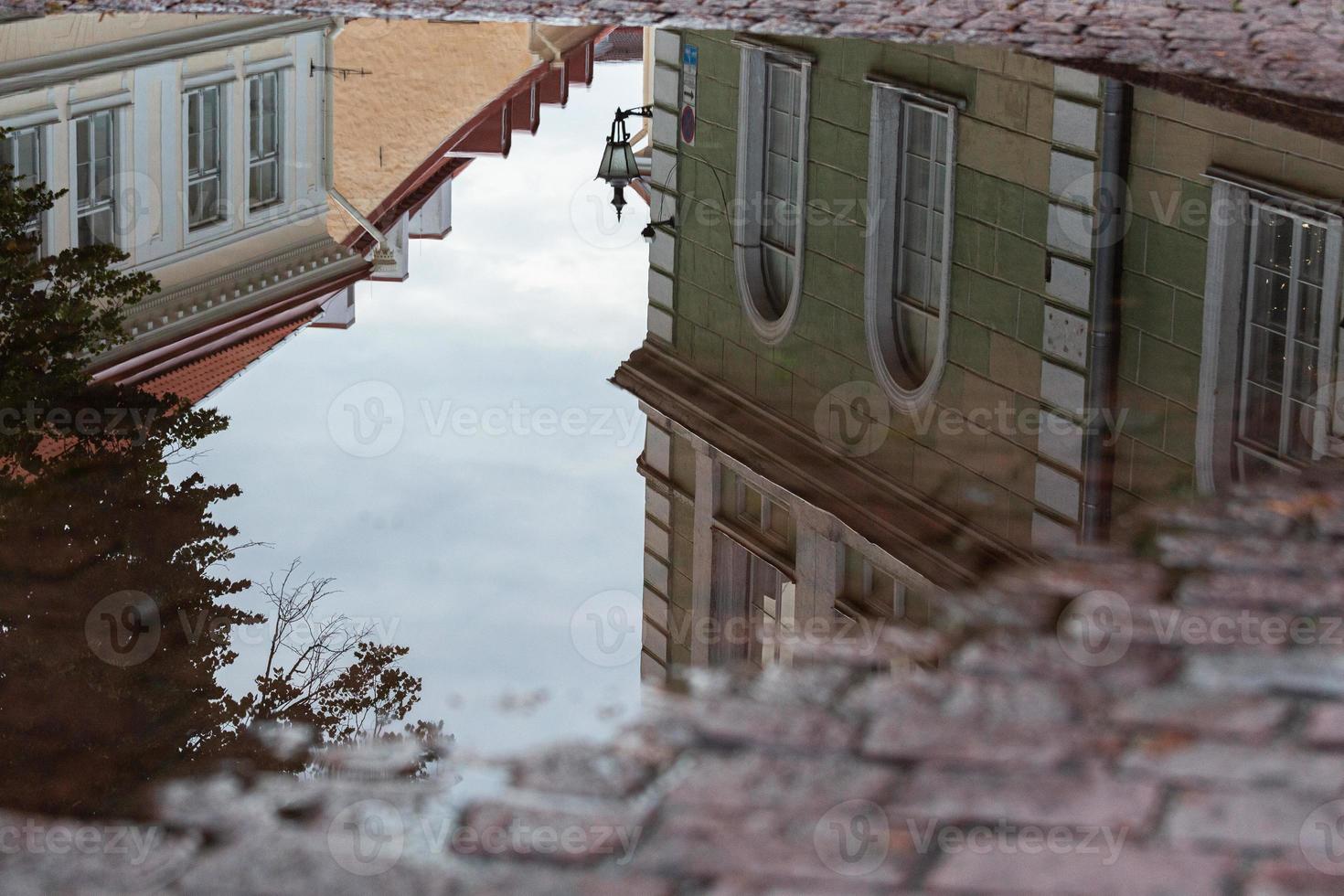 paisajes de tallin en las horas de la tarde foto