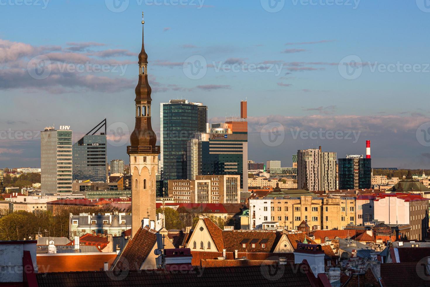 Tallinn Old Town in Summer Evening photo