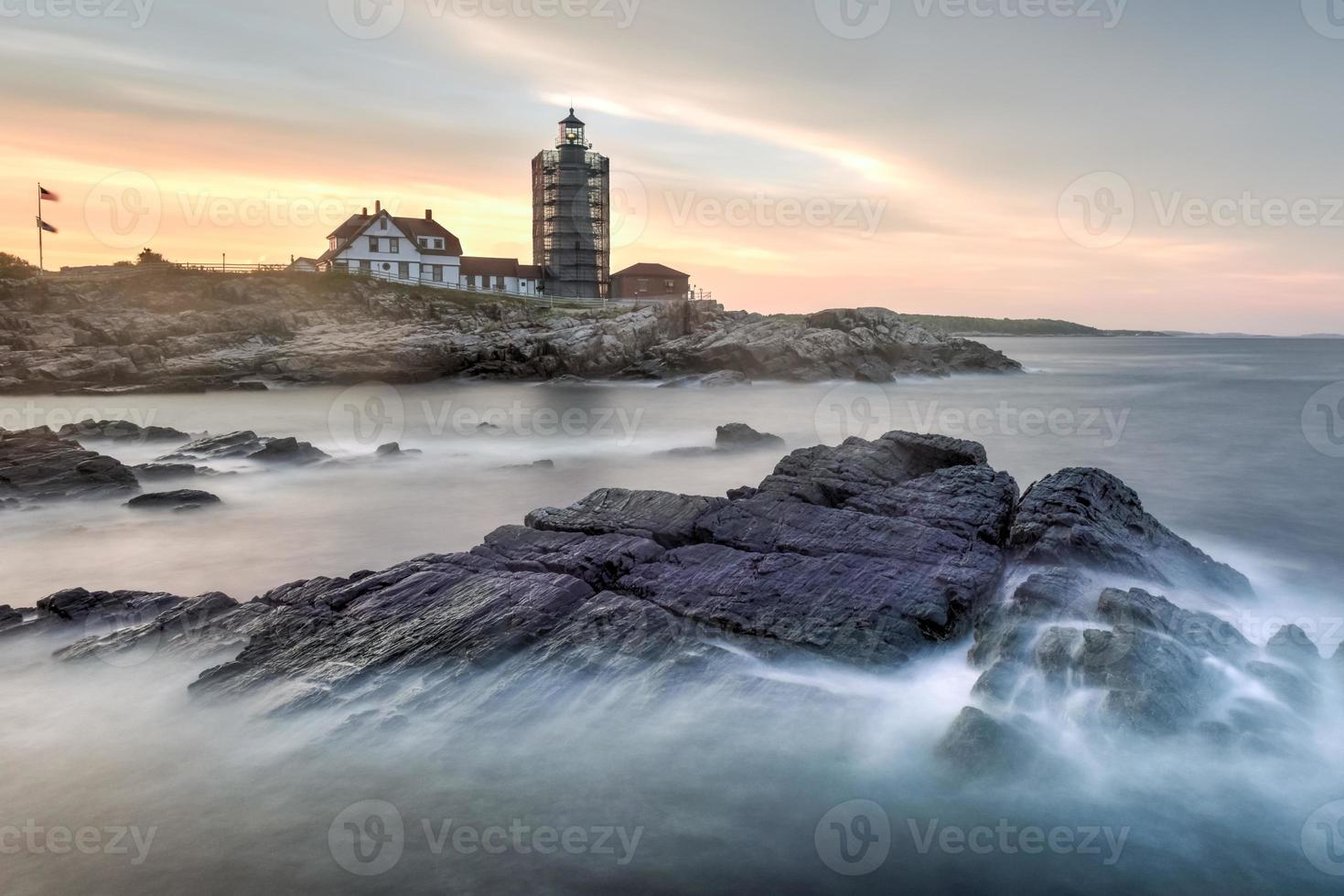 Portland Head Lighthouse in Cape Elizabeth, Maine. It is a historic lighthouse in Cape Elizabeth, Maine. Completed in 1791, it is the oldest lighthouse in the state of Maine. photo