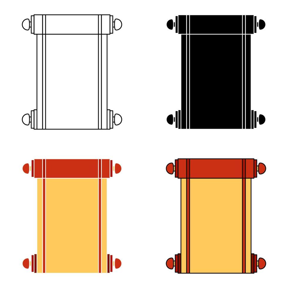 pergamino chino en estilo plano aislado vector