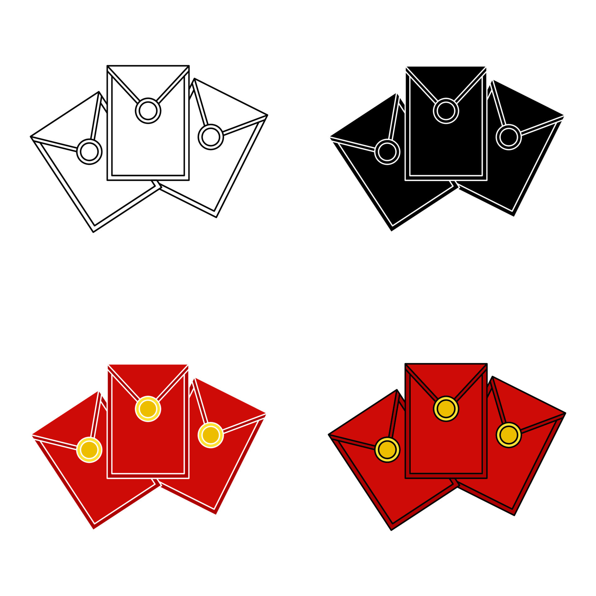 Red Envelope in flat style isolated 16105278 Vector Art at Vecteezy