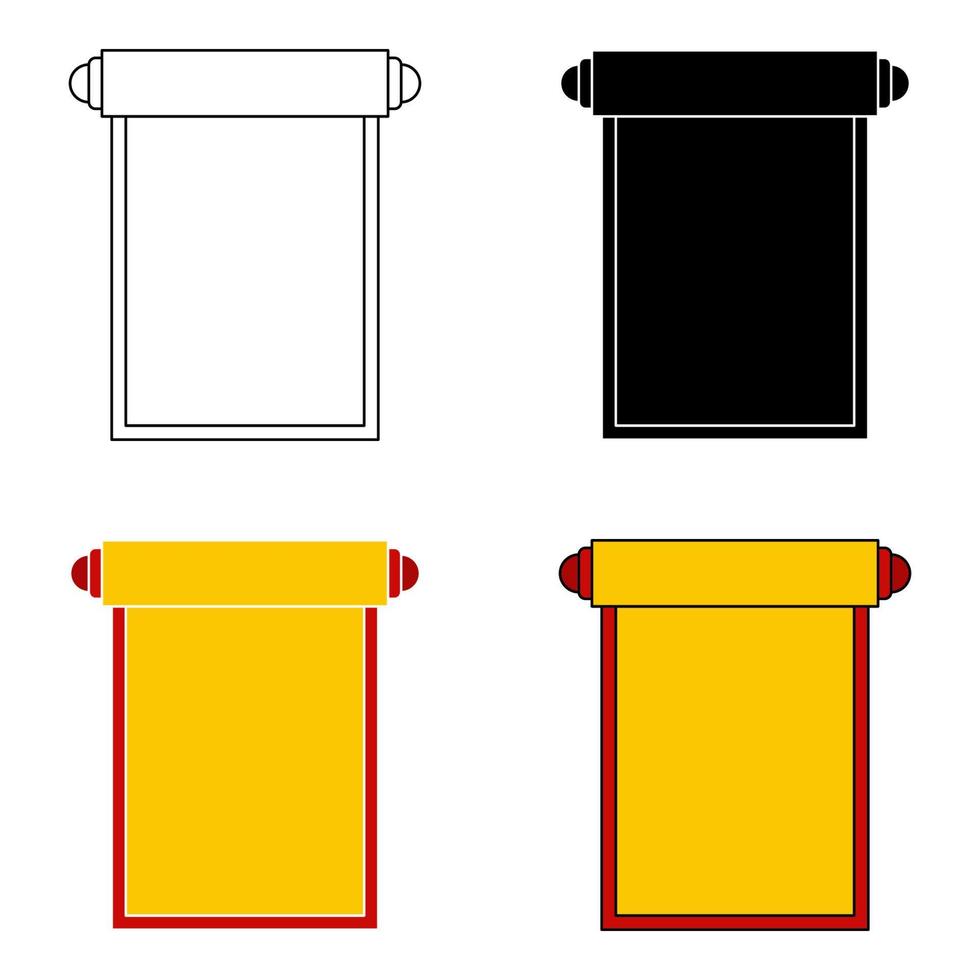 Chinese Scroll in flat style isolated vector