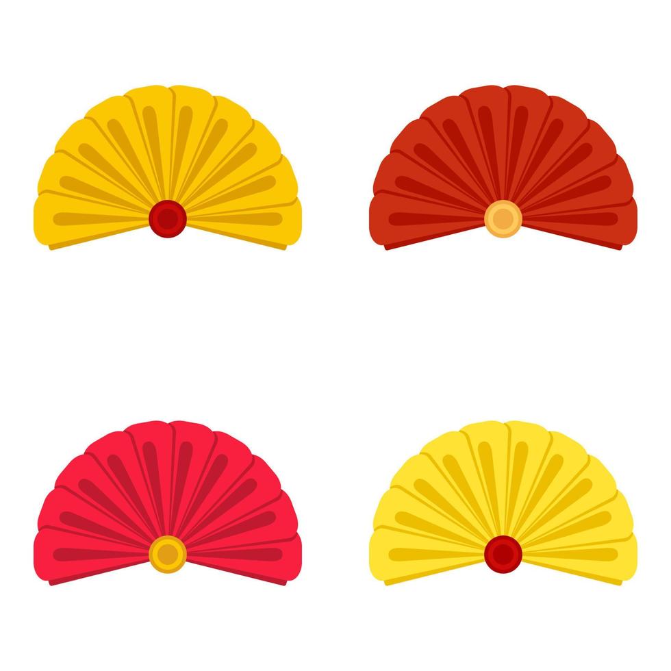 Folding Fan in flat style isolated vector