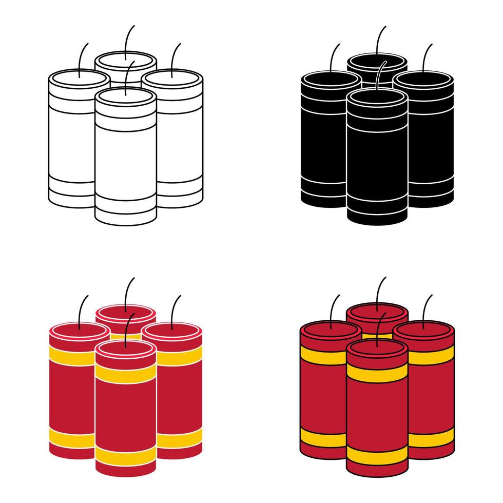 Firecracker in flat style isolated vector