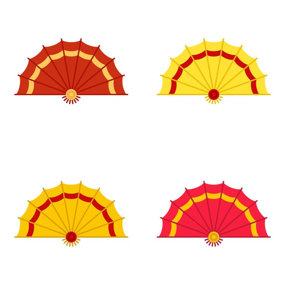 Folding Fan in flat style isolated vector