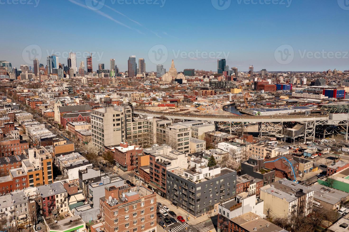 Brooklyn, NY - Apr 8, 2021 -  The Gowanus Canal, also known as the Gowanus Creek Canal, is a canal in the New York City borough of Brooklyn, geographically on the westernmost portion of Long Island. photo