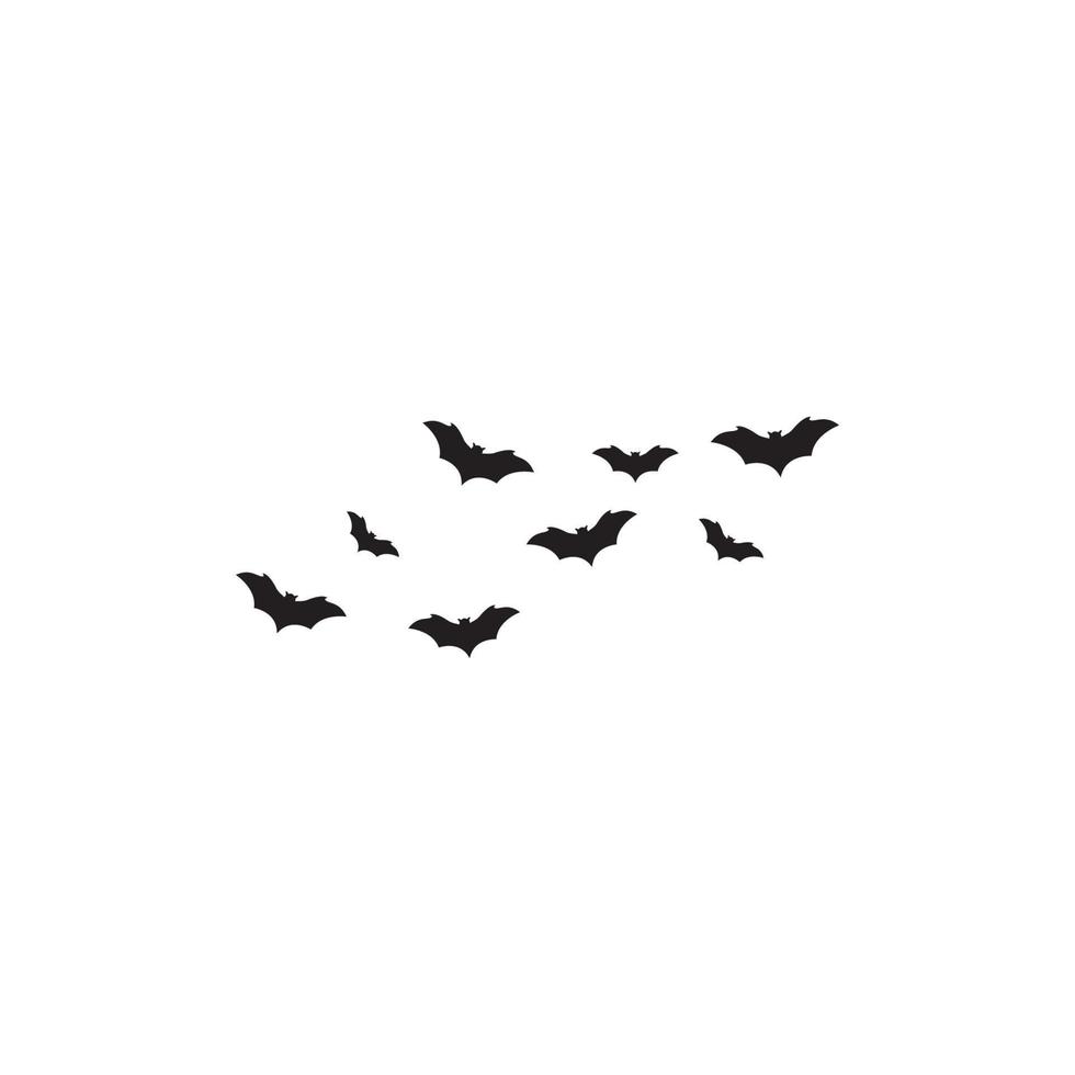 Set of bats background vector illustration