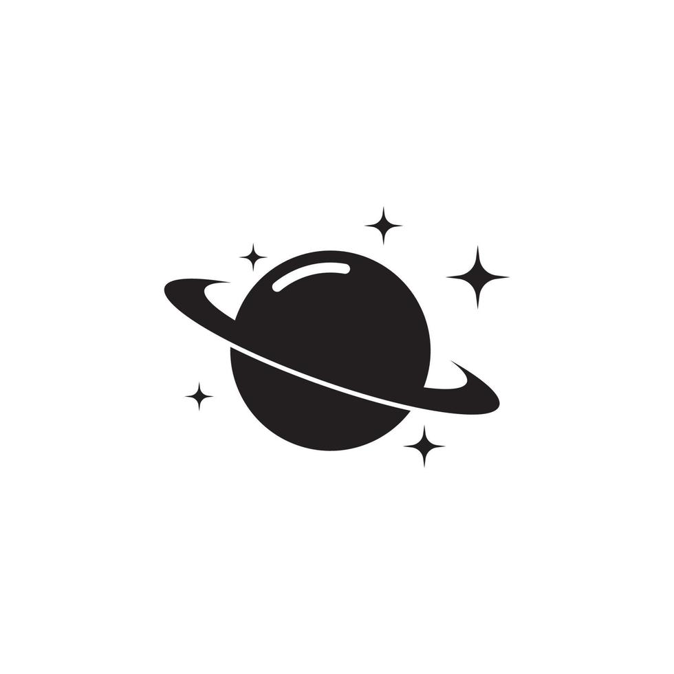 vector sign of saturn planet icon illustration