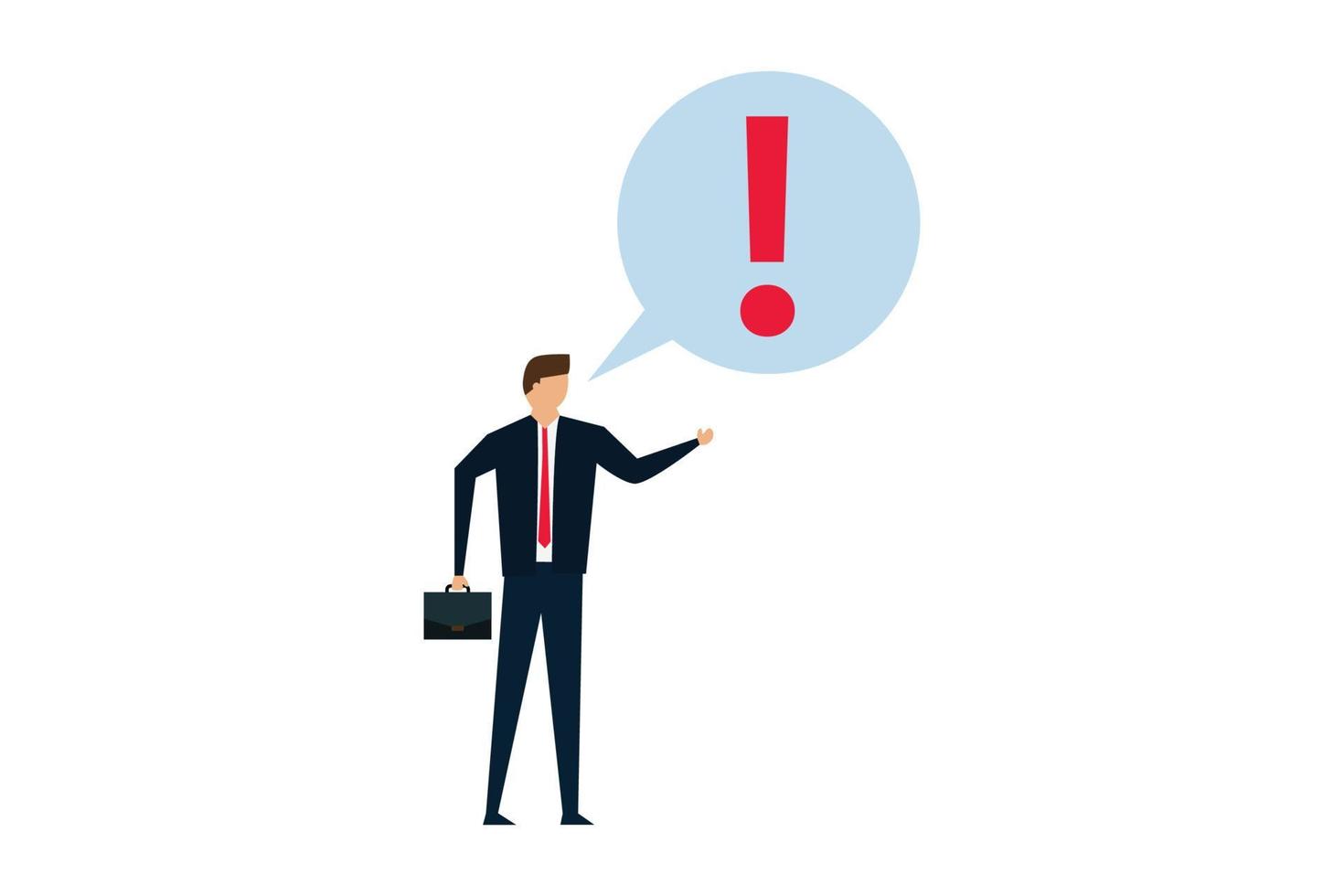 speak out loud to draw attention and interest, businessman speaking