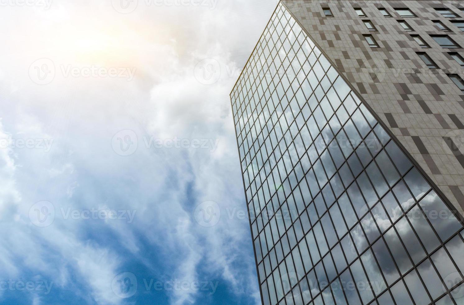 Office building on a background of the blue sky photo