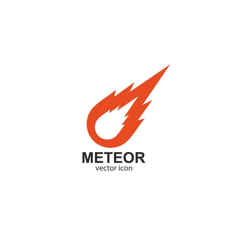 plantilla de vector de logotipo de meteorito