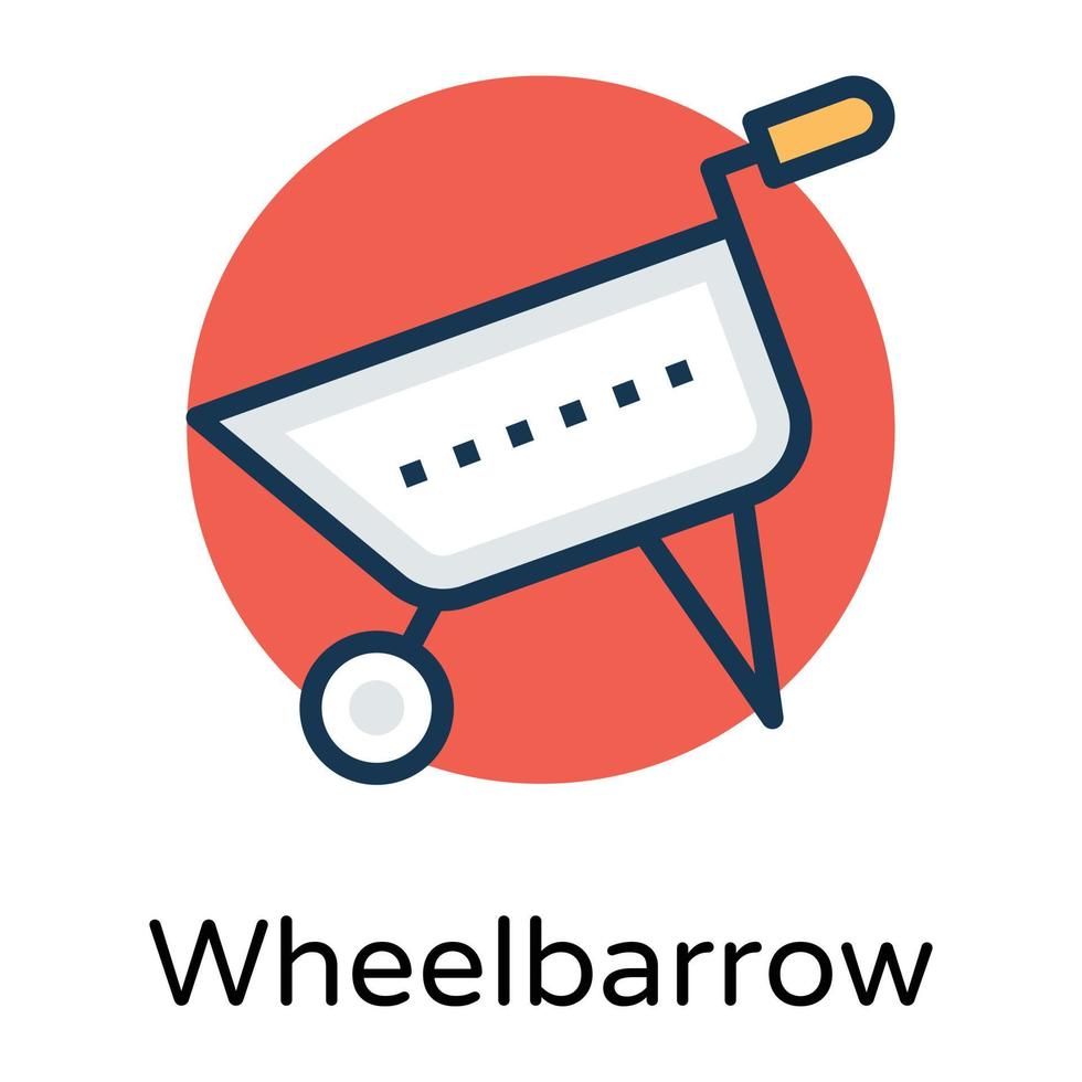Trendy Wheelbarrow Concepts vector