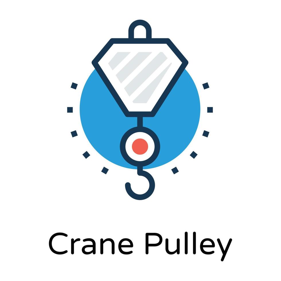 Trendy Crane Pulley vector
