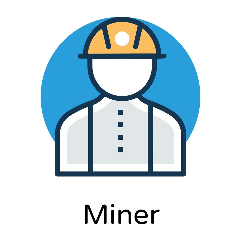 Trendy Miner Concepts vector