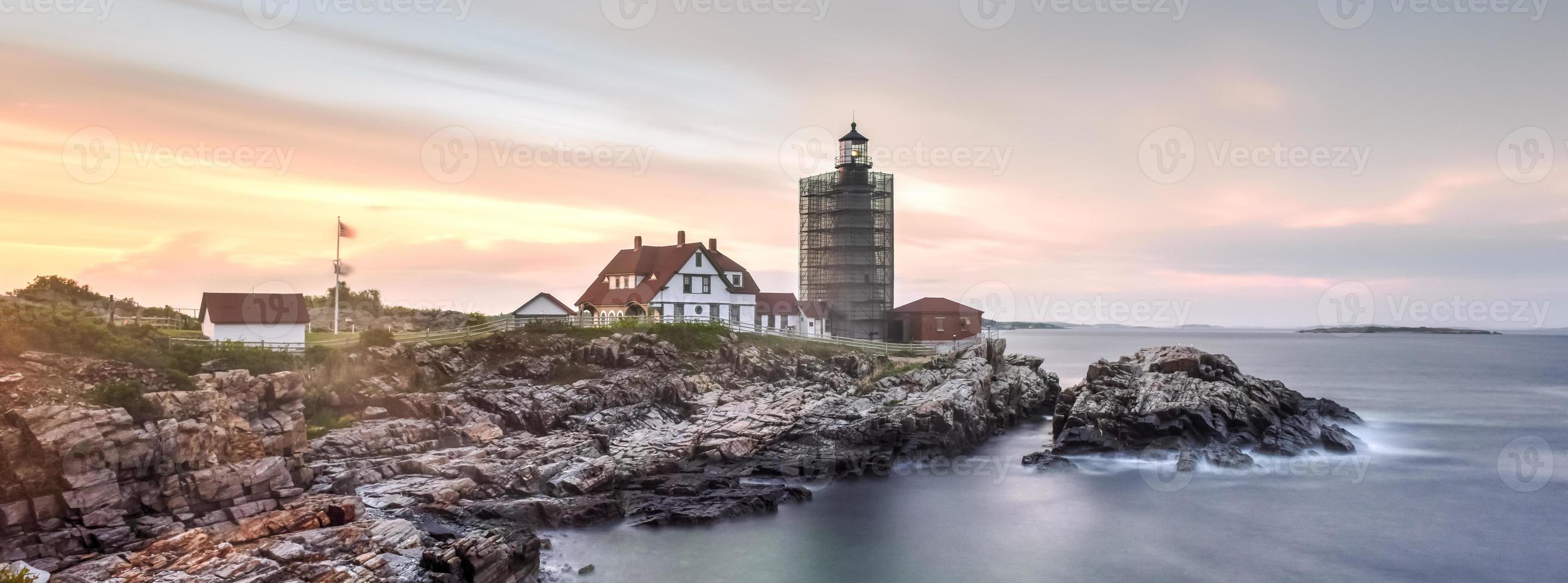 Portland Head Lighthouse in Cape Elizabeth, Maine. It is a historic lighthouse in Cape Elizabeth, Maine. Completed in 1791, it is the oldest lighthouse in the state of Maine. photo