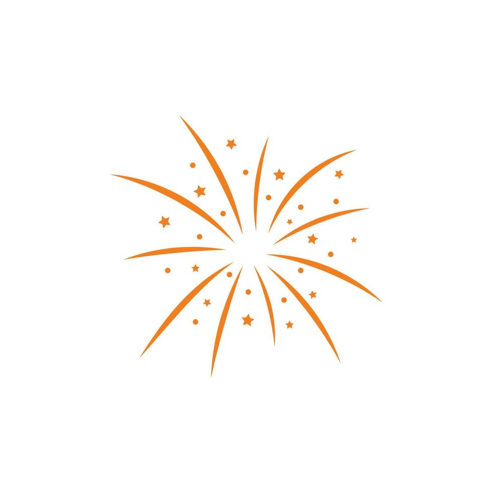 Firework vector template illustration