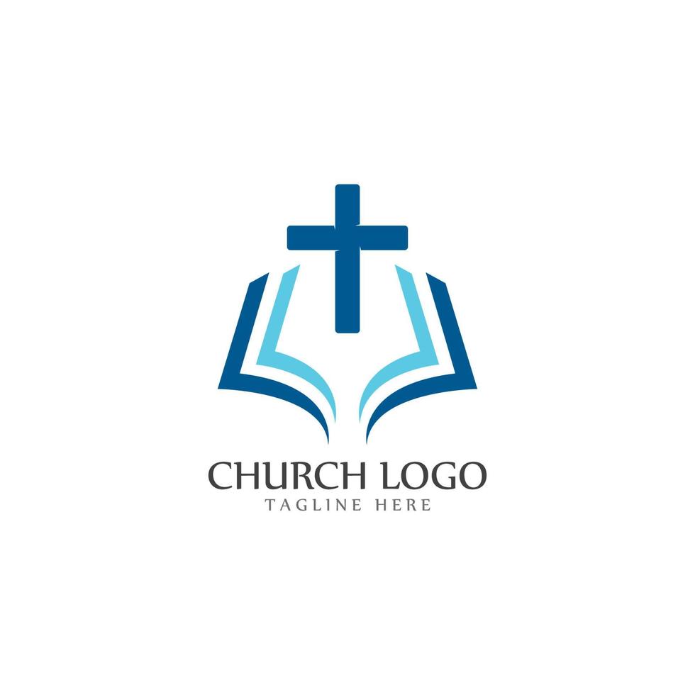 Church logo template vector icon illustration