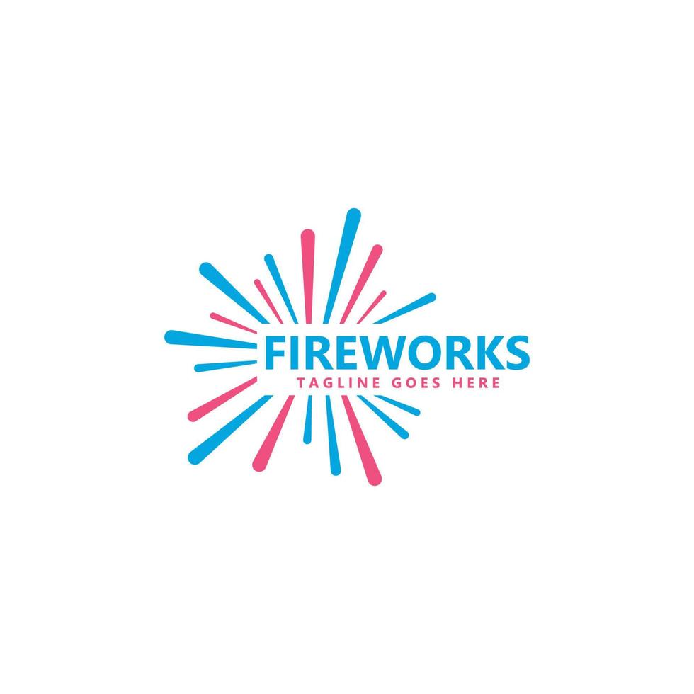 Firework vector template illustration