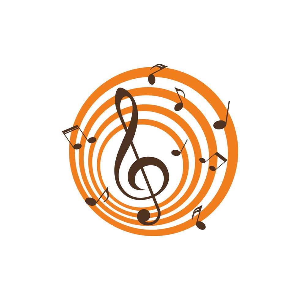 Music sheet note vector icon illustration