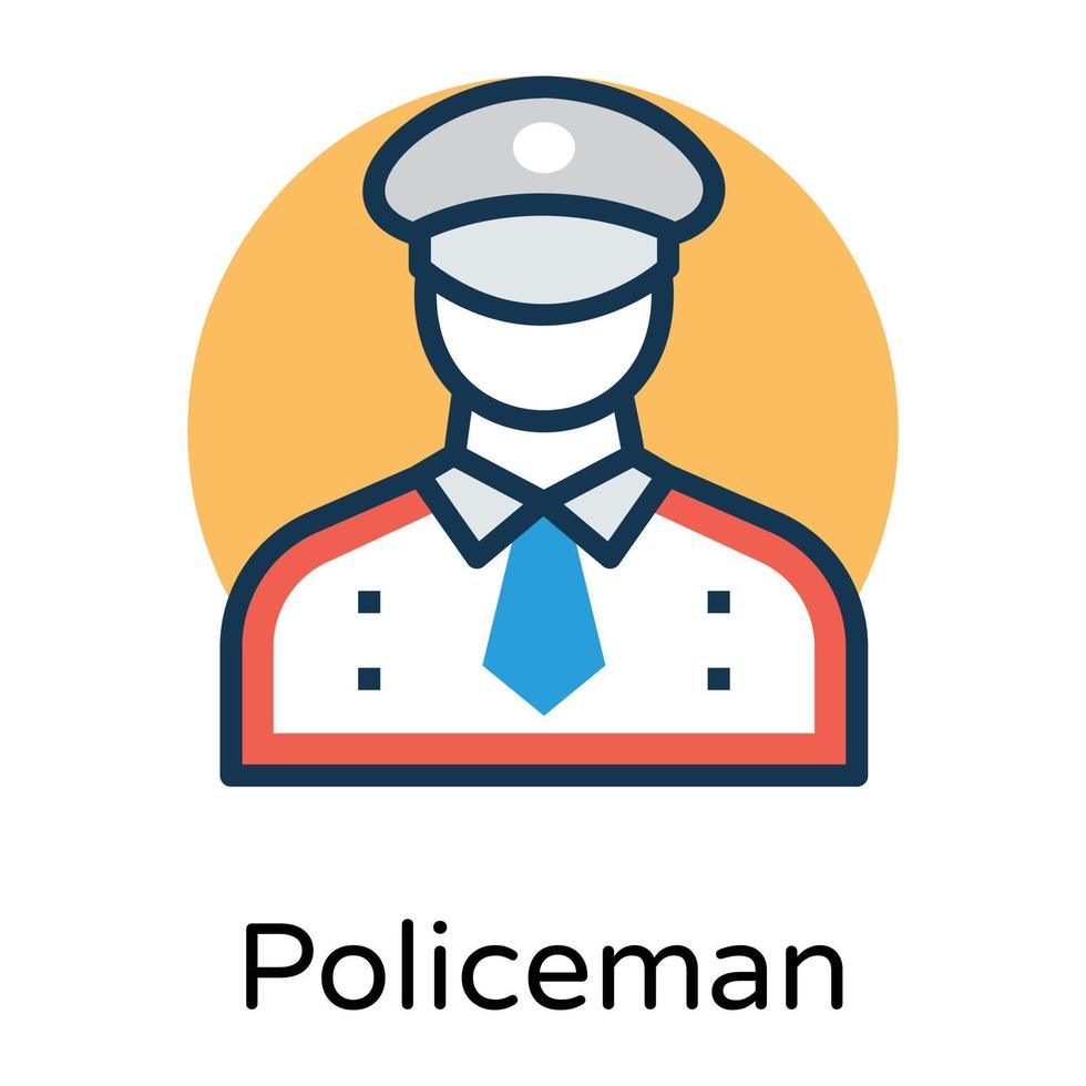 Trendy Police Officer vector