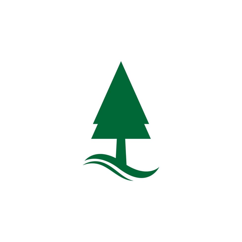 Pine logo template vector icon illustration