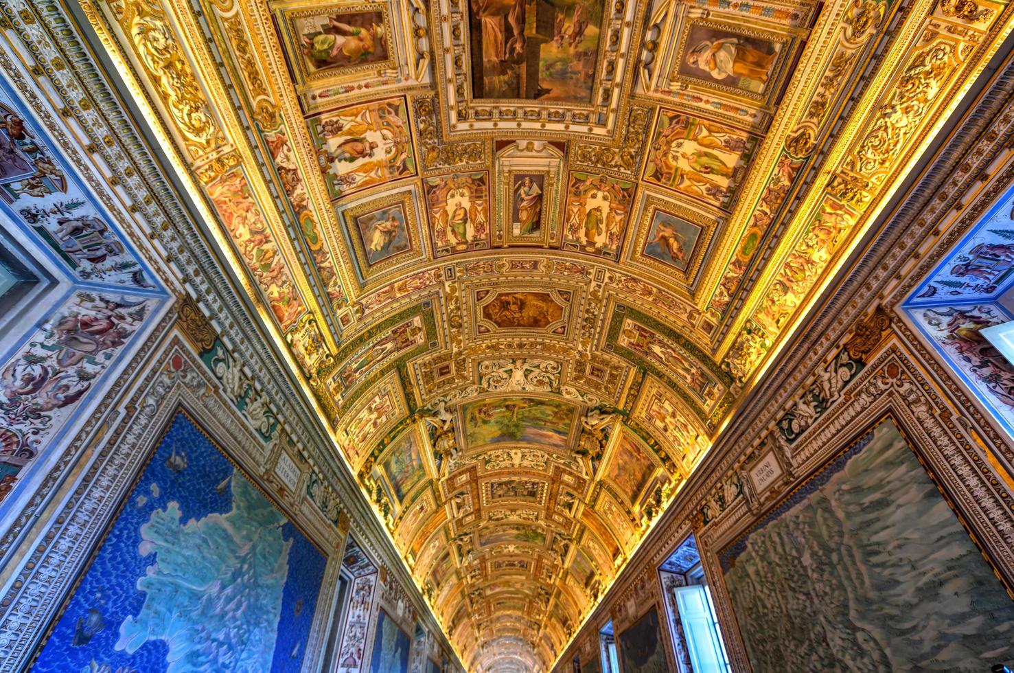 Gallery ceiling at the Vatican Museum in the Vatican City, Rome, Italy photo