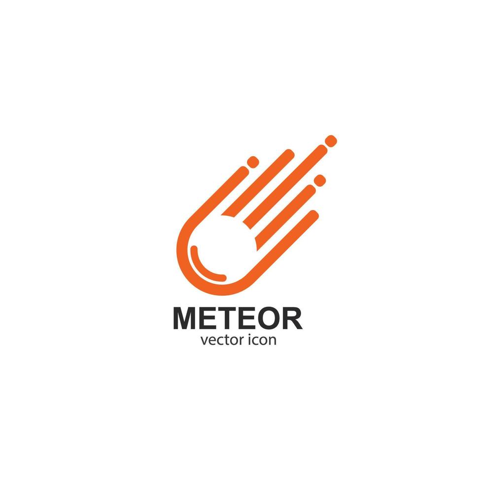 plantilla de vector de logotipo de meteorito