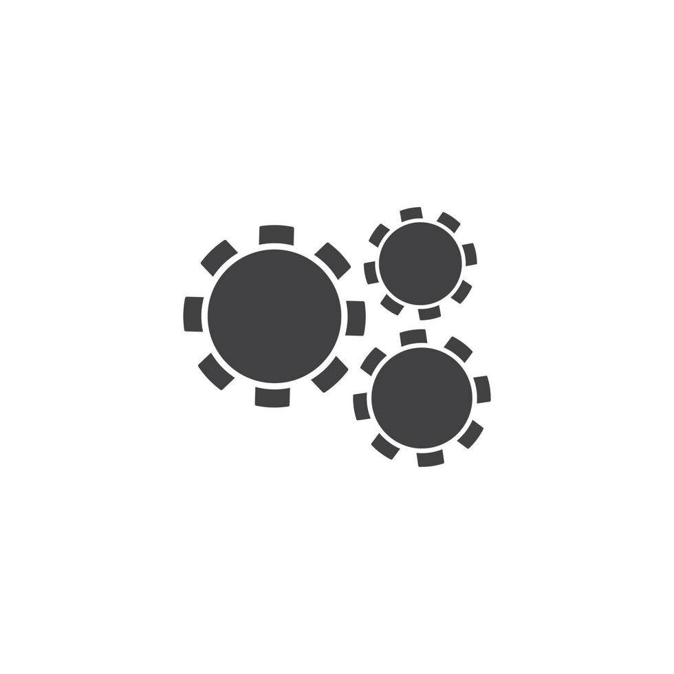 ilustración de icono de vector de plantilla de logotipo de engranaje