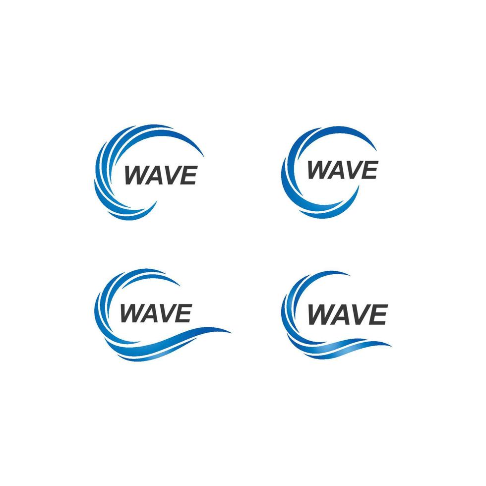 Water Wave symbol and icon Logo Template vector