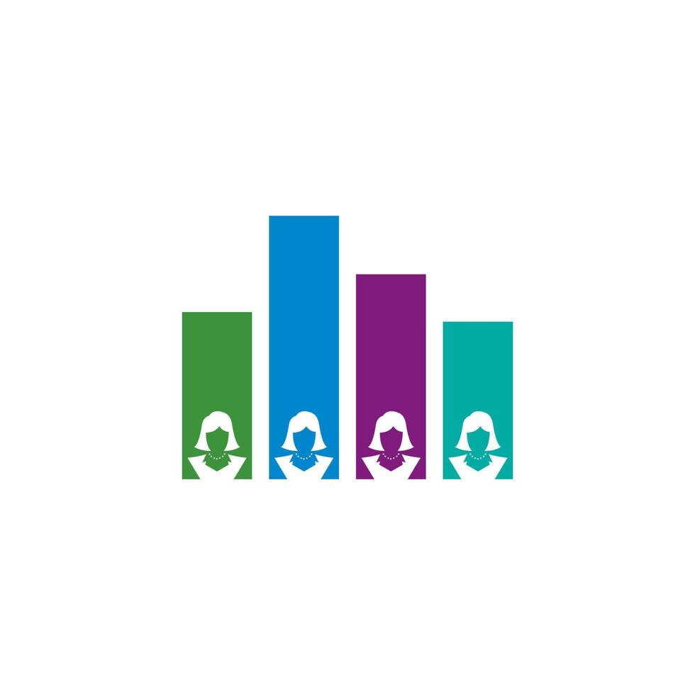 Set of Polling chart vector icon illustration