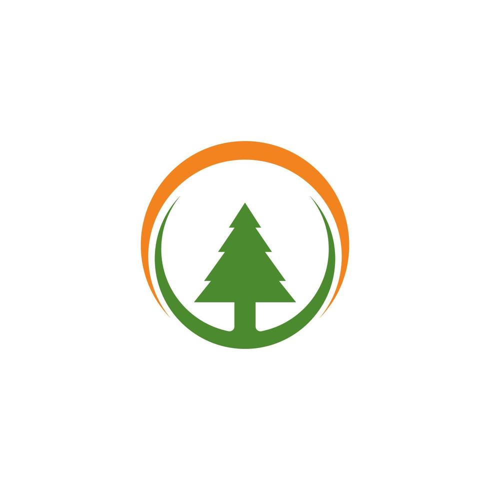 Cedar tree Logo template vector icon illustration