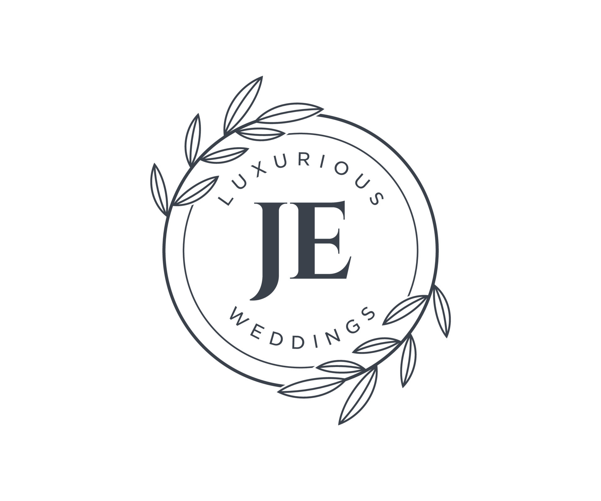 Wedding Monogram Logo, JE