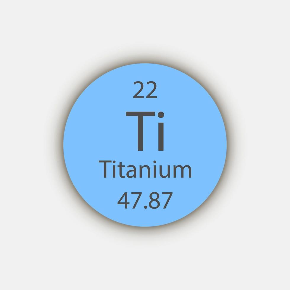 Titanium symbol. Chemical element of the periodic table. Vector illustration.