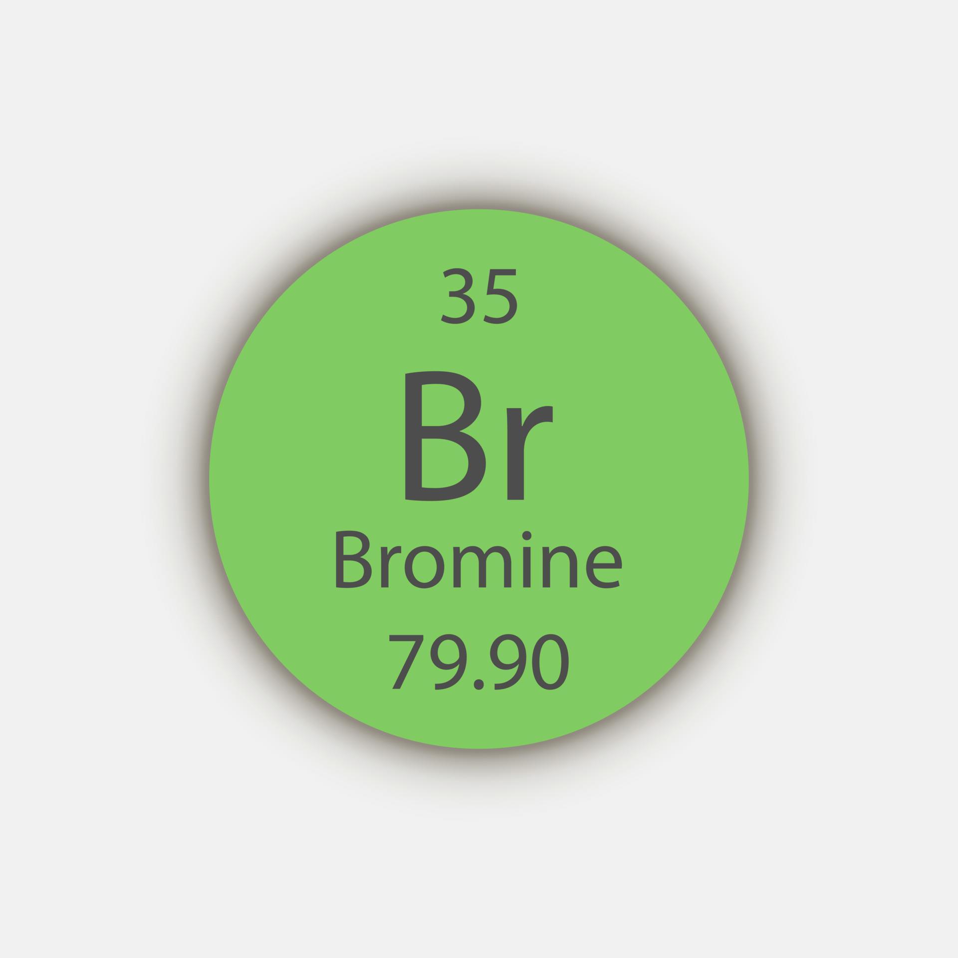 Bromine symbol. Chemical element of the periodic table. Vector illustration. 16108168 Vector Art