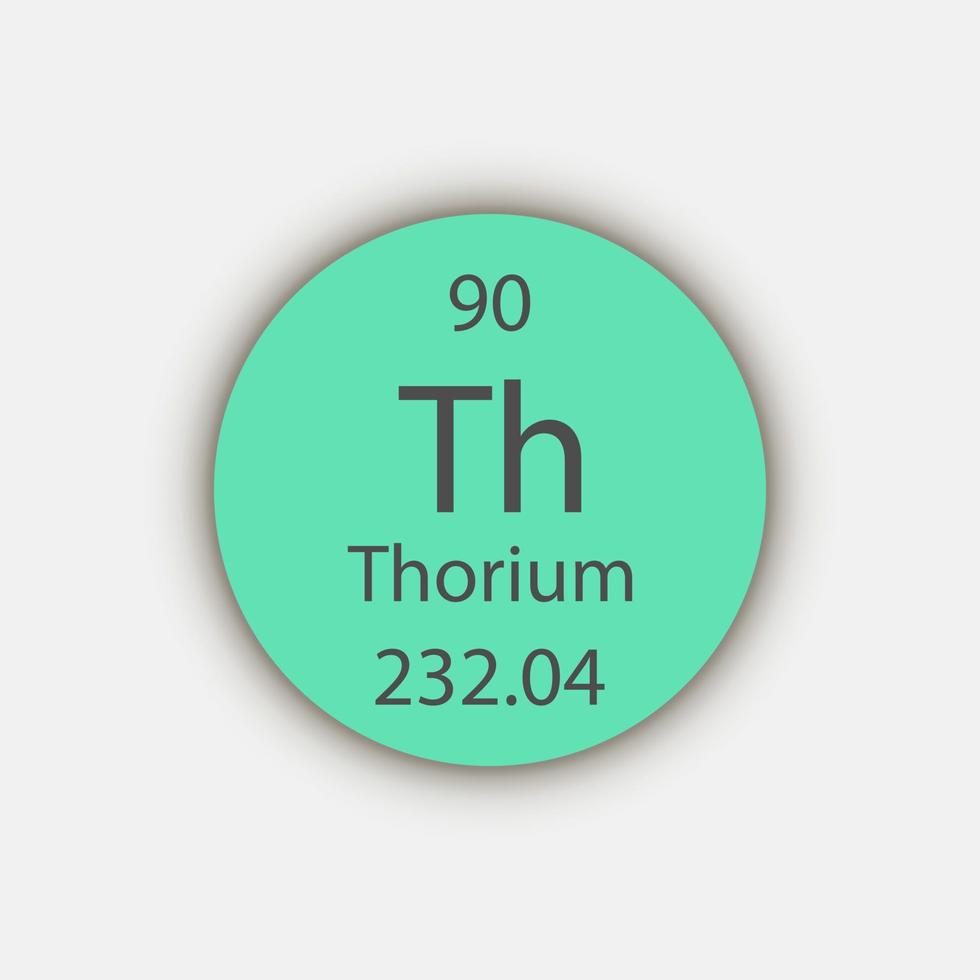 Thorium symbol. Chemical element of the periodic table. Vector illustration.