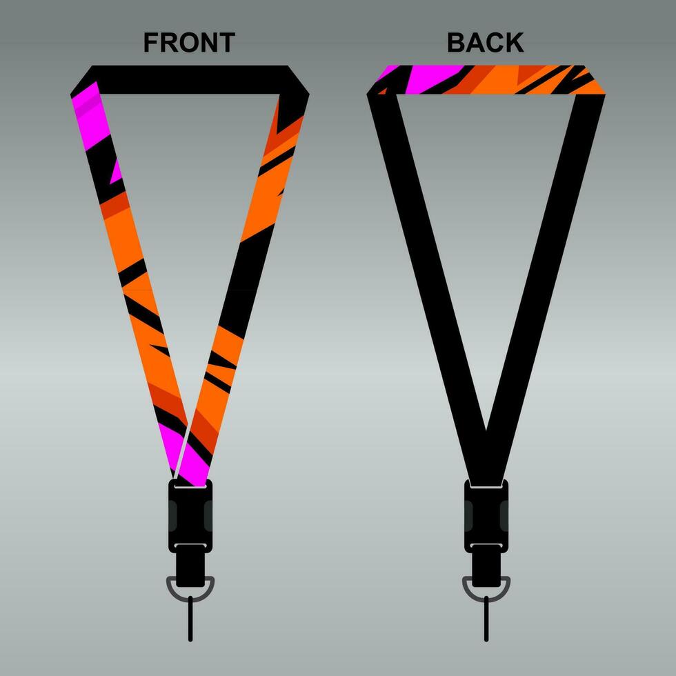 Lanyard Template Design For Company Purposes And More vector
