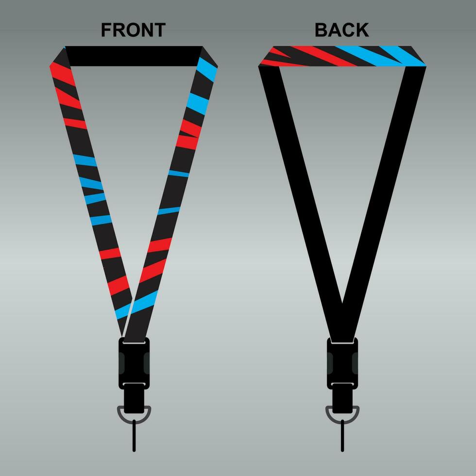 Lanyard Template Design For Company Purposes And More vector