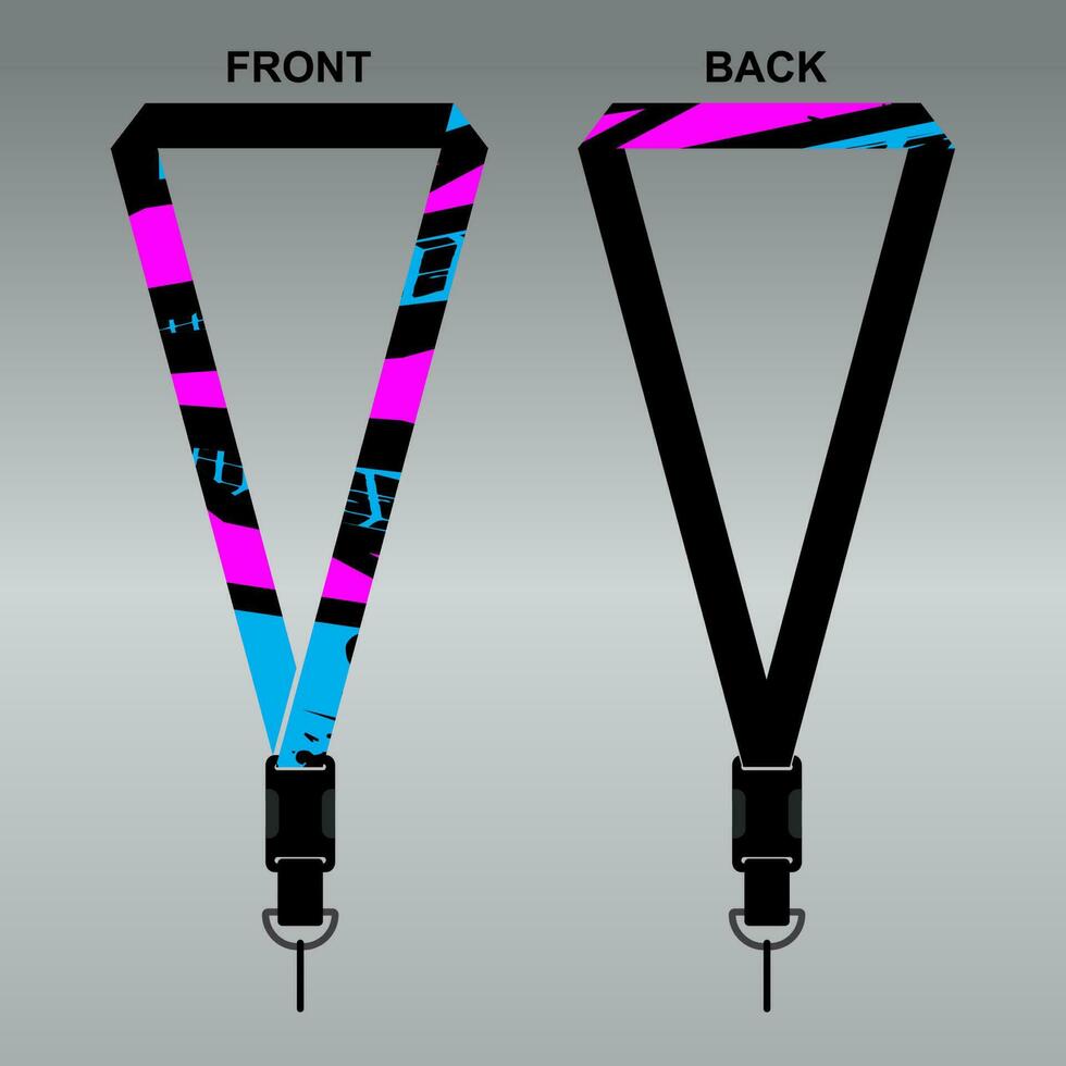 Lanyard Template Design For Company Purposes And More vector
