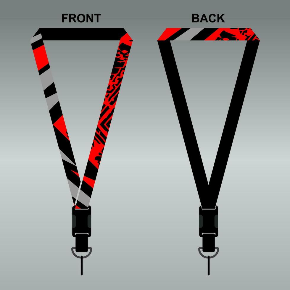 Lanyard Template Design For Company Purposes And More vector
