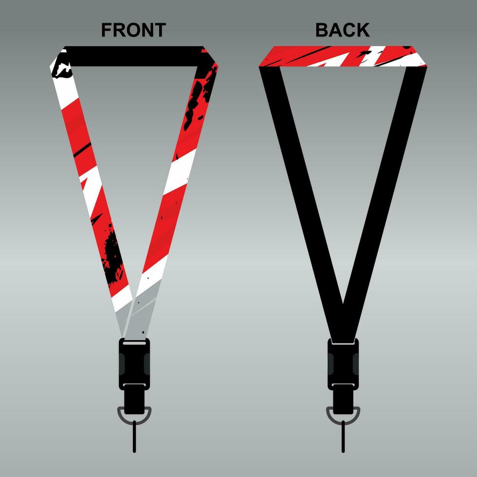 Lanyard Template Design For Company Purposes And More vector