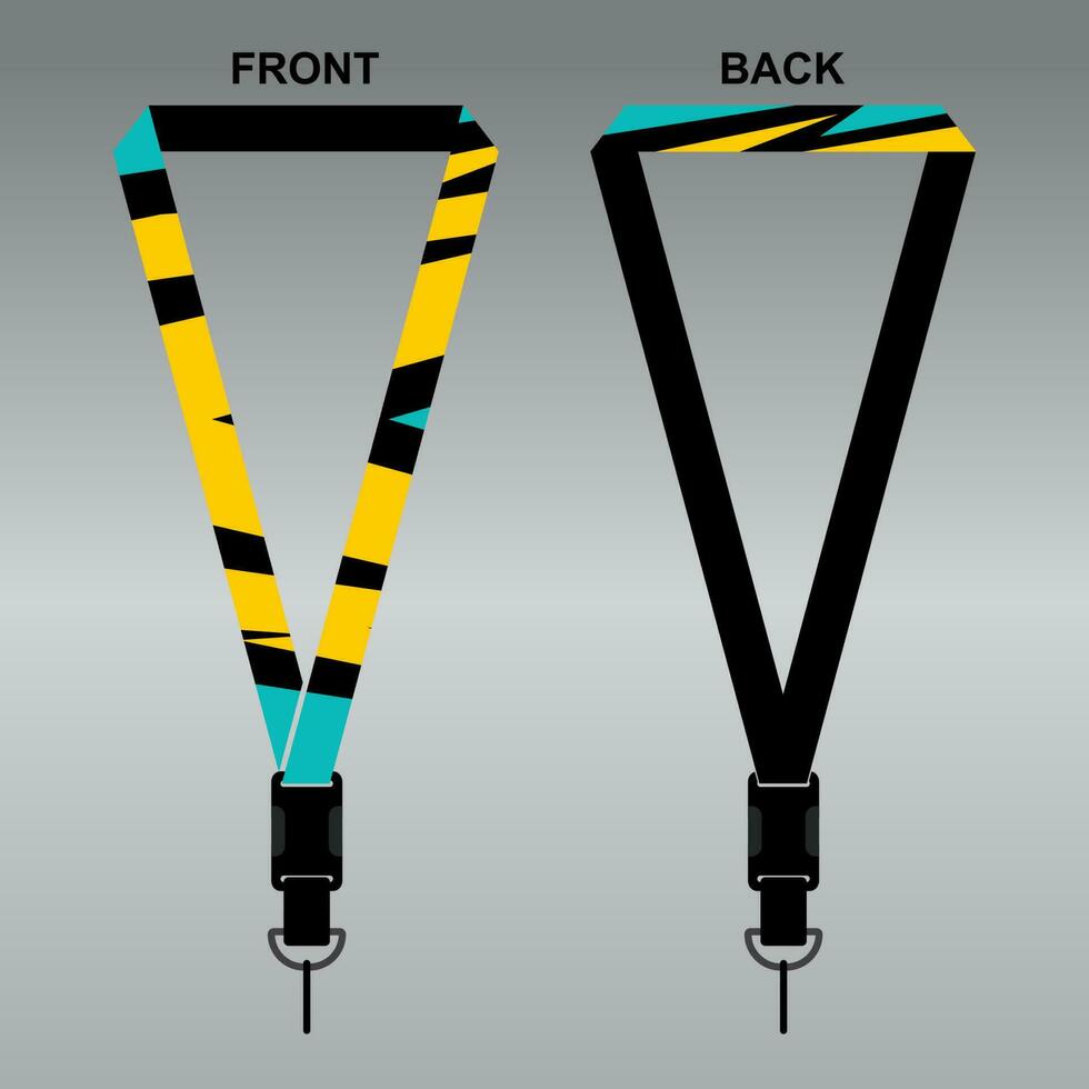 Lanyard Template Design For Company Purposes And More vector