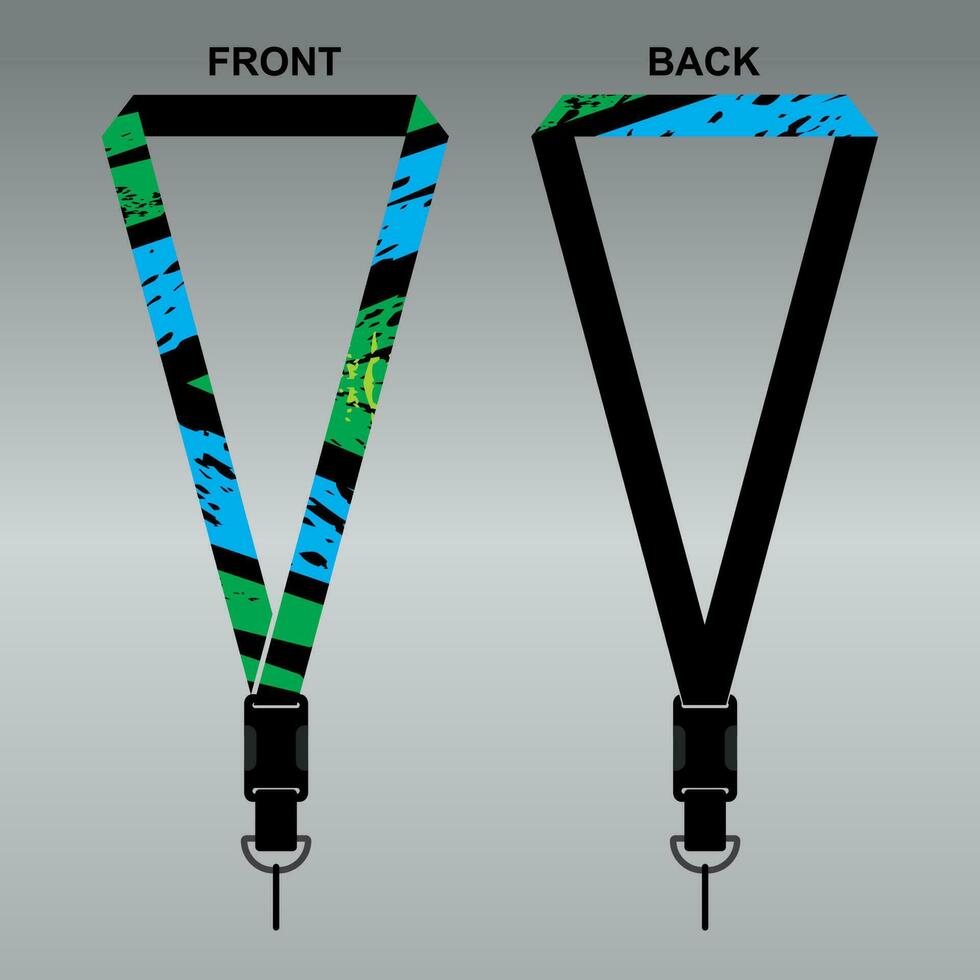 Lanyard Template Design For Company Purposes And More vector