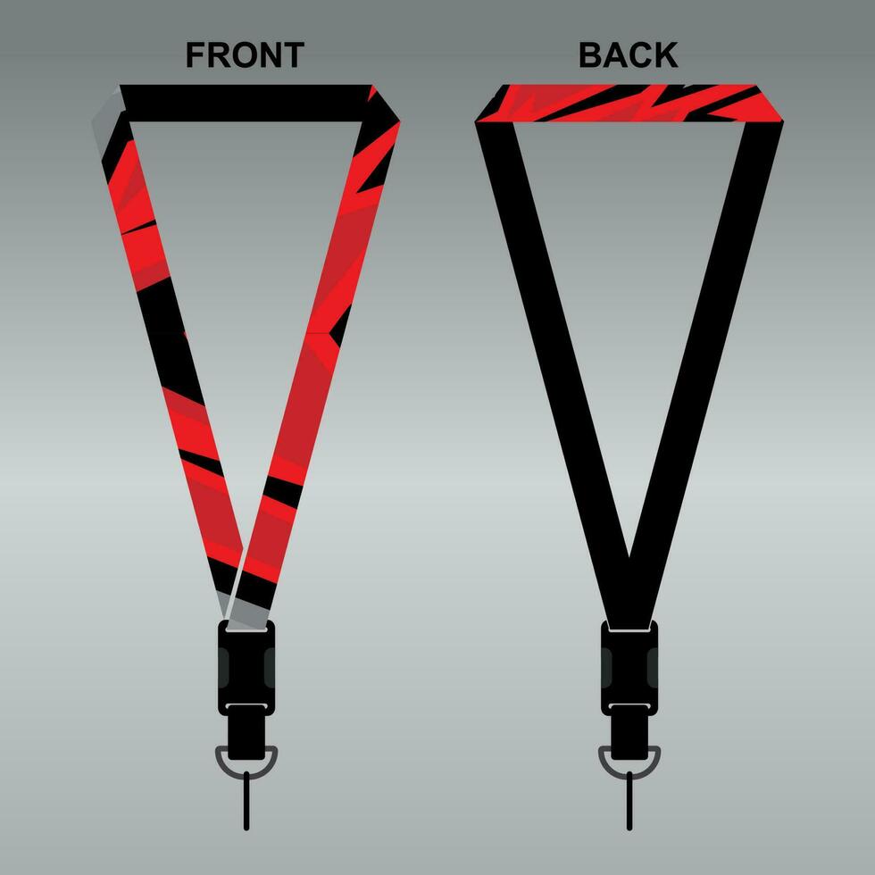 Lanyard Template Design For Company Purposes And More vector