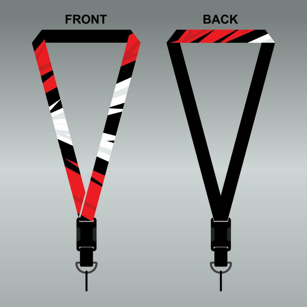 Lanyard Template Design For Company Purposes And More vector