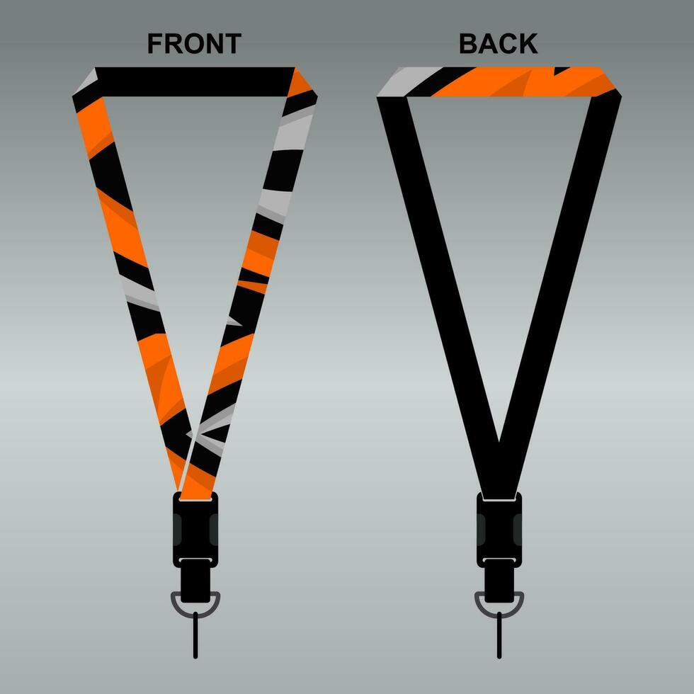 Lanyard Template Design For Company Purposes And More vector