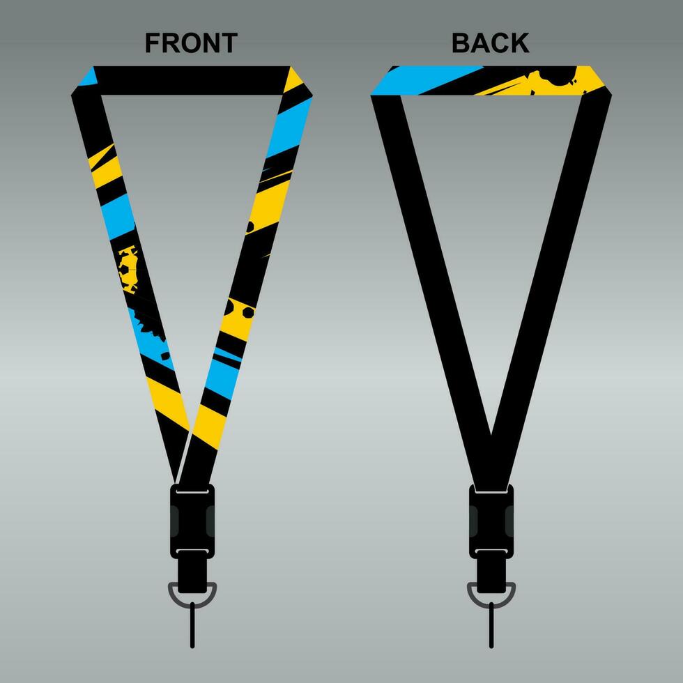 Lanyard Template Design For Company Purposes And More vector