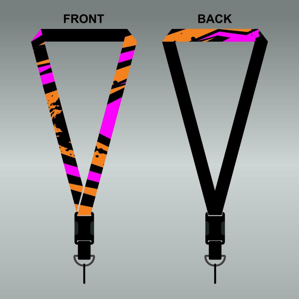 Lanyard Template Design For Company Purposes And More vector