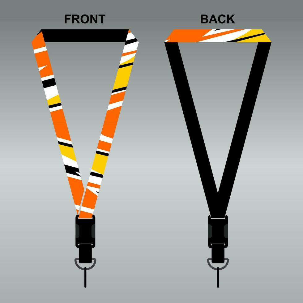 Lanyard Template Design For Company Purposes And More vector